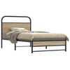 VidaXL Bed Frames Without Mattress 100x190 Cm Smoked Oak Engineered Wood 4100368