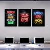 3pcs/set Gaming Graffiti Gamepad Earphone Funny Wall Art Canvas Poster Gamer Room Wall Decor Prints Modern Living Room Posters