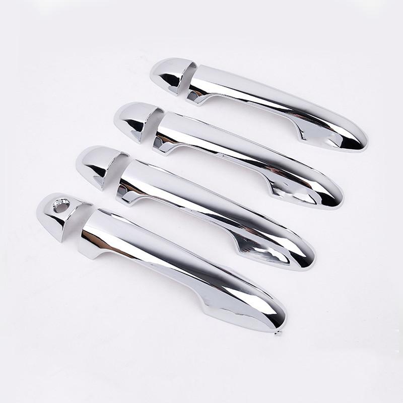 4x Chrome Door Handle Bowl Cover Trim Sticker for Toyota Vios Yaris XP150 - Car Accessories