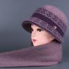Women's Winter Plus Velvet Knit Hat - Warm Grandma's Thick Versatile Wool Basin Cap