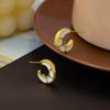 Medieval Retro Color Enamel Earrings Fashionable Simple Atmospheric Earrings Court Style Earrings Earrings Women