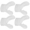 4pcs Transparent Silicone Bite Mouthpiece NonToxic Odourless for Professional Diving