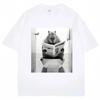 Funny Capybara Bathroom Graphic TShirt Unisex Women Fashion Spring Summer T Shirts Oversized Casual Short Sleeve Streetwear