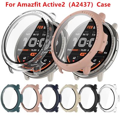 Чехол из закаленного стекла PC+ для умных часов Amazfit Active2, ремешок, защитная оболочка, полное покрытие, аксессуары для экрана