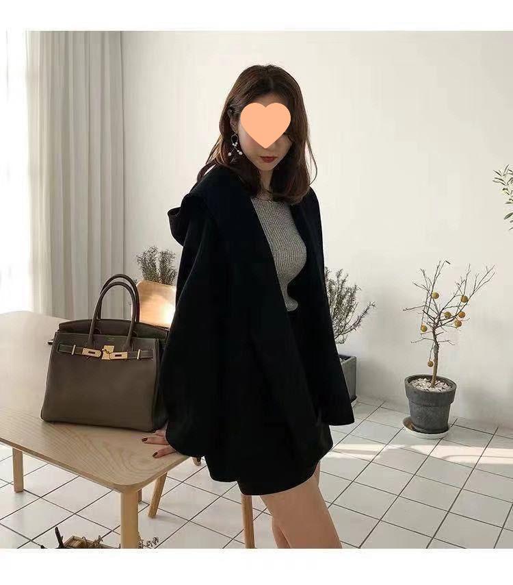 Короткое двустороннее шерстяное пальто - Осенне-зимний французский кейп для женщин и студенток
