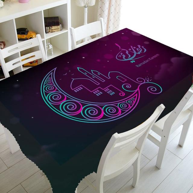Мечеть и фонарь Фанус с принтом ресторанная скатерть домашний декор прямоугольная вечерние скатерть Рамадан исламская мусульманская скатерть