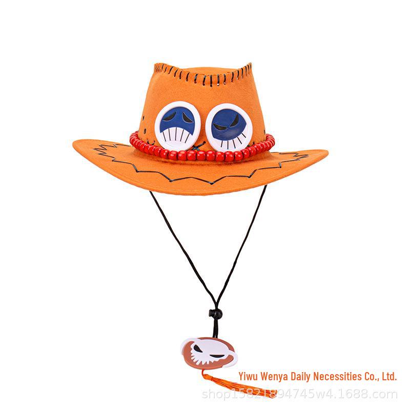 Солнцезащитный козырек One Piece Ace Cowboy: Джазовая шляпа в стиле аниме
