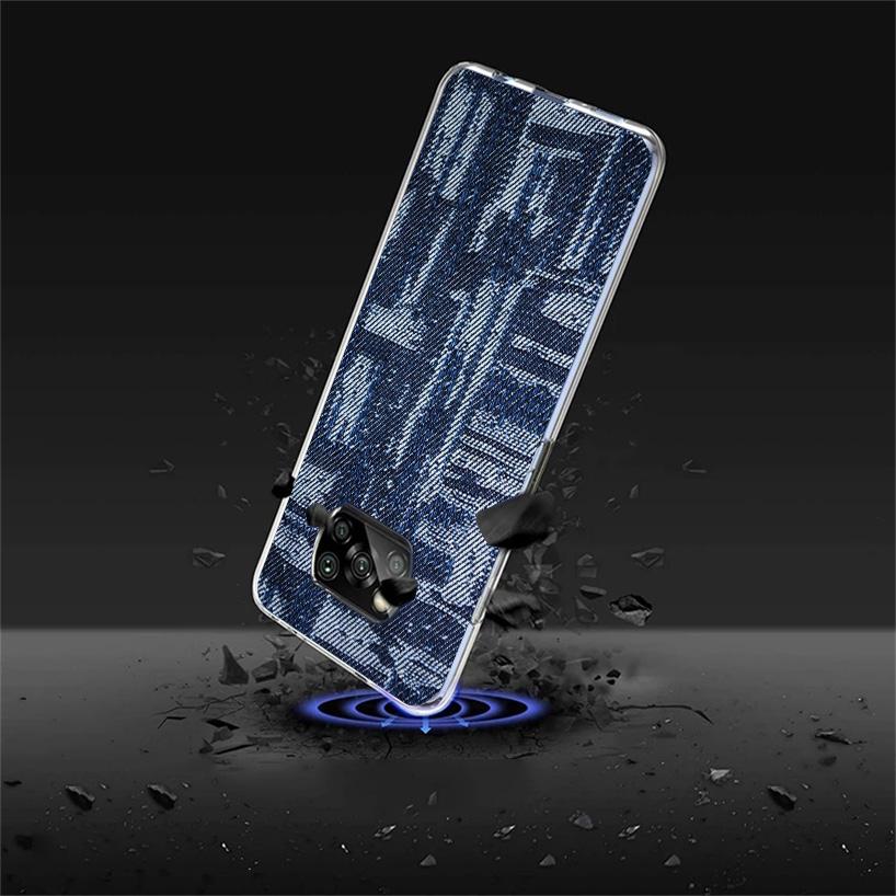 Jeans Cowboy Denim Printed Phnoe Case for Xiaomi Poco X5 X6 X7 Pro X4 Gt F7 Ultra M8 M7 Redmi 15C 15 13C 13 12C 12 Unique Cover