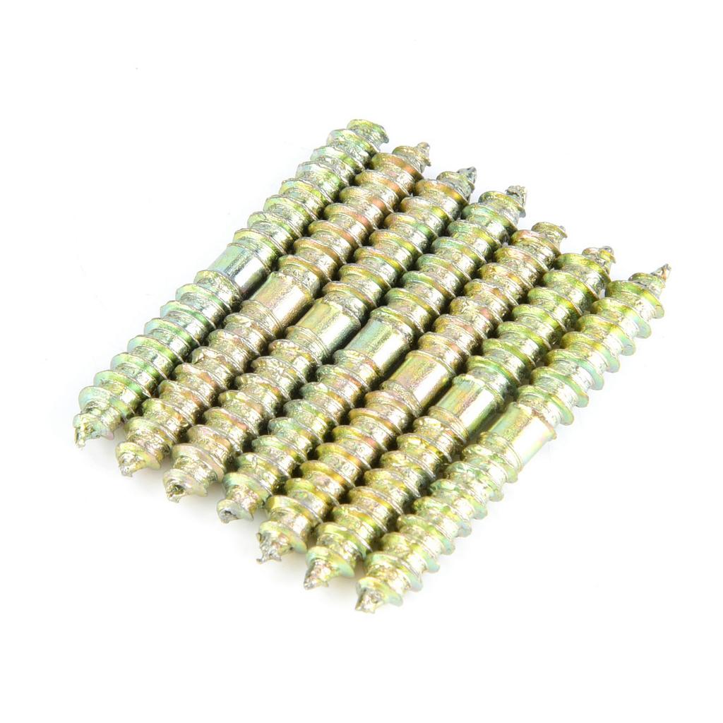 20pcs 5*40mm Dowel Screw Woodworking Furniture Connector Double Ended Screw