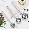 Stainless Steel Measuring Spoon Long Handle Coffee Scoop Spoon Tablespoon 5ml 10ml 15ml 20ml 30ml Cooking Measurement Tool for Ground Coffee