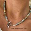 Natural Stone Beads Beaded Necklace Turquoise Beads Handmade Necklace New Necklace  for Girls Gift
