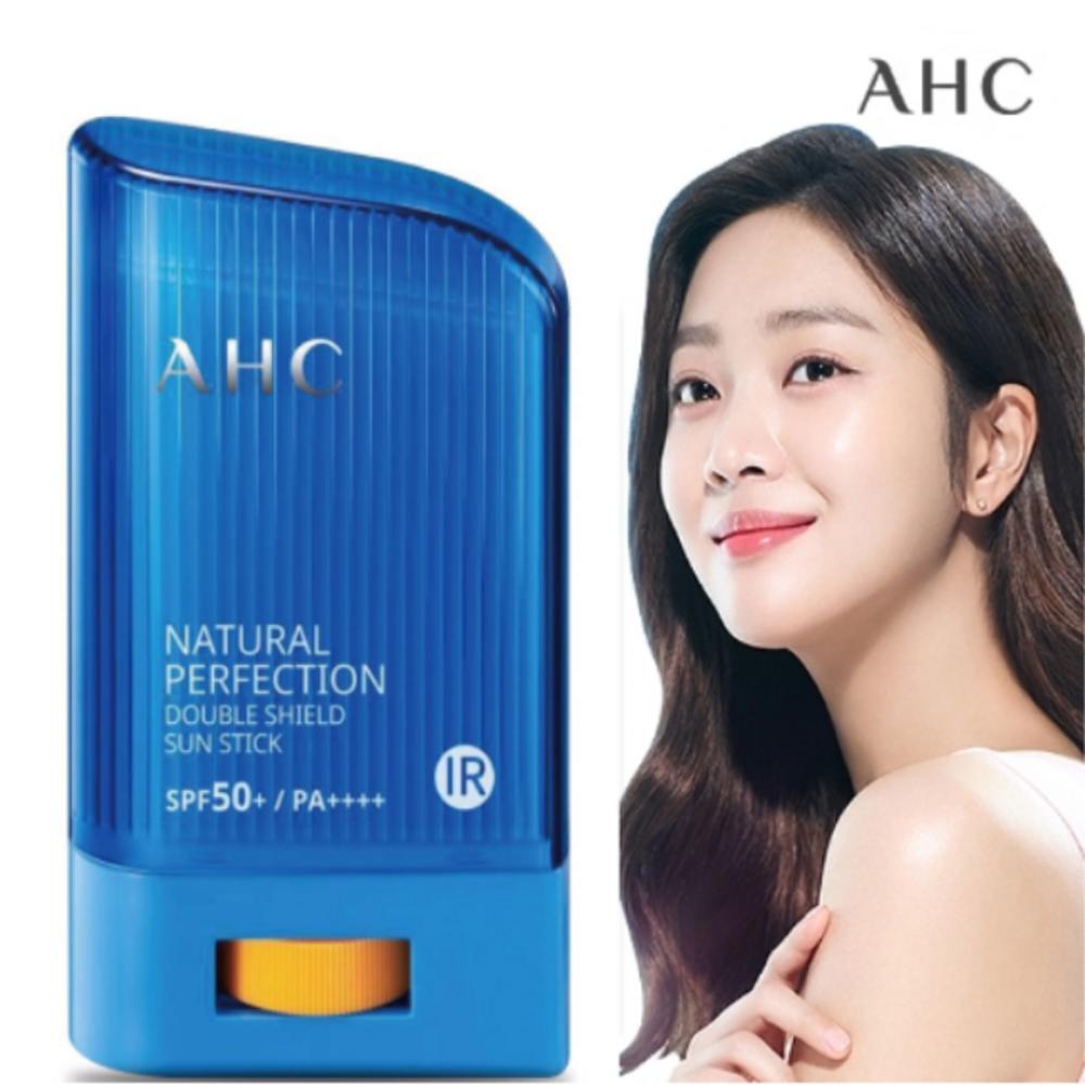 AHC Natural Perfection Double Shield Sun Stick SPF50+/PA++++ for Surfing/ for Golf/ Sunscreen, 22g, 1 Piece