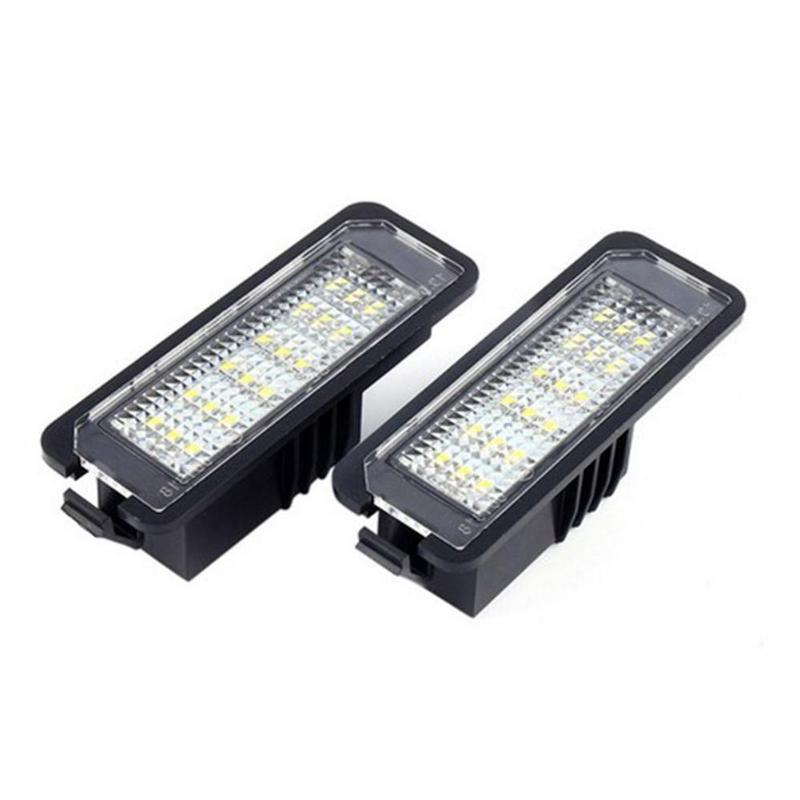 2pcs No Error SMD LED License Number Plate Lights Lamps Error Free White For VW GOLF 4 5 6 7 6R Passat B6 Lupo Scirocco Polo