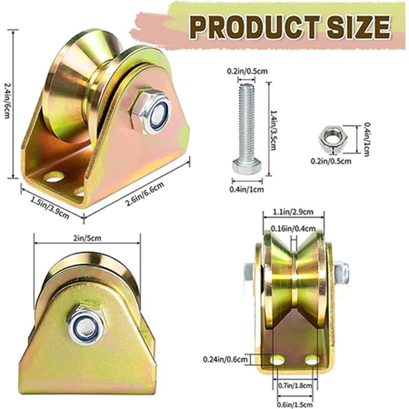 4 шт. V-образное колесо с подшипником, цветное покрытие, домашняя фурнитура, жесткое колесо, V-образное колесо для роликов раздвижной двери