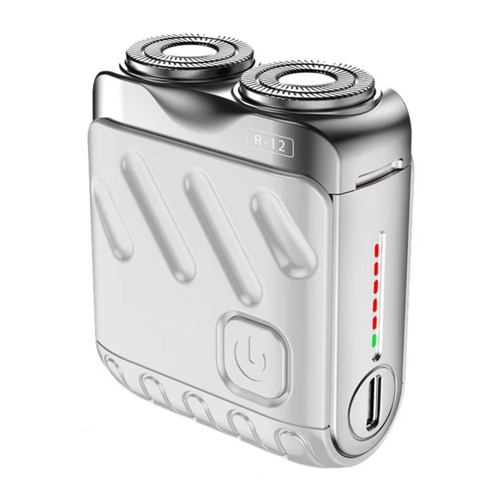 Magnetic Men's Electric Shaver Double Head Face Hair Remover Tool Pocket Size Beard Trimmer Home