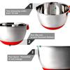 Нержавеющая сталь миски для смешивания с крышкой ручка нескользящая силиконовая основа DIY миксер для выпечки торта терка для салата кухонный инструмент для приготовления пищи