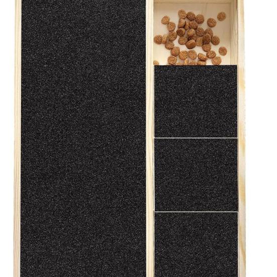 Когтеточка для собачьих когтей с коробкой для лакомств, деревянная подкладка для хранения домашних животных с коробкой для хранения закусок, съемная подкладка для царапания лап для дрессировки собак