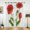 Современные оконные шторы с цветами маков, роскошные модные шторы для гостиной, спальни, кухни, шторы