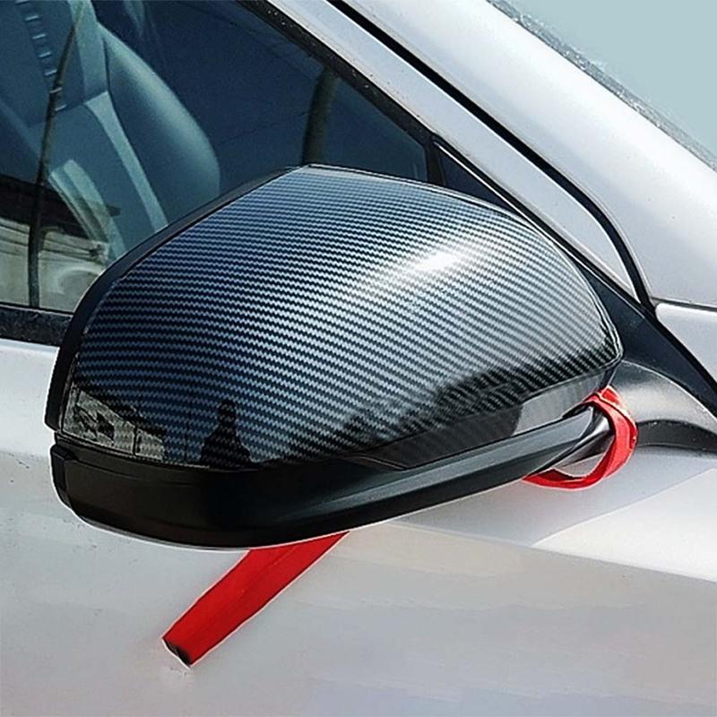 Car Decoration Door Mirror Cover For Honda XRV 2015- Carbon Fiber Car Rearview Accessories Rain Eyebrow Styling