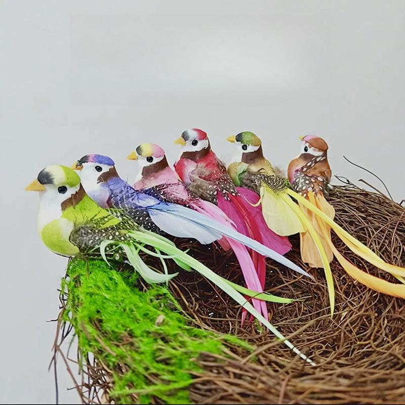 Садовая опора, украшение своими руками, зажим для птицы в виде ласточкиного хвоста, ручная имитация птицы, креативное перо, газонная ветка, фигурка, украшение
