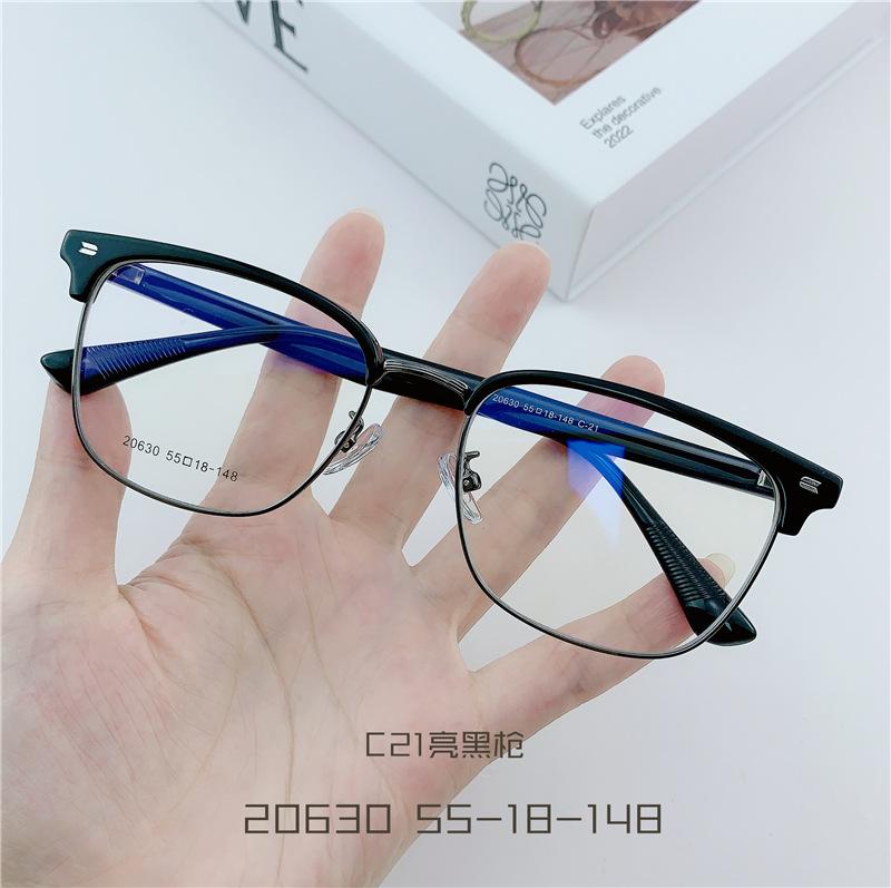 Anti Radiation Reading Eye Glasses For Women Men Replaceable Lens Half Frame Square Anti Blue Ray Fashion Eyeglasses Tr Business