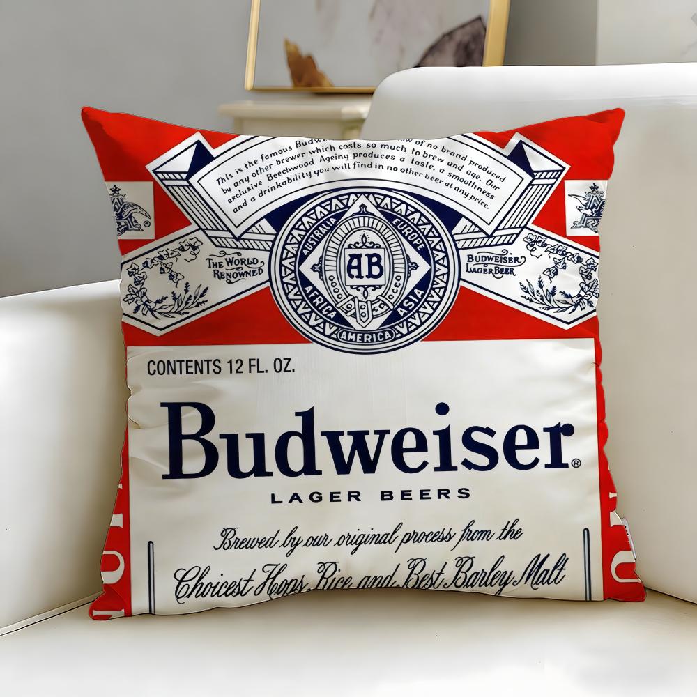 Классический бренд напитков Budweiser Наволочка Мягкая и Легко стирающаяся – Универсальная для Дивана, Кровати, Путешествий и Офиса