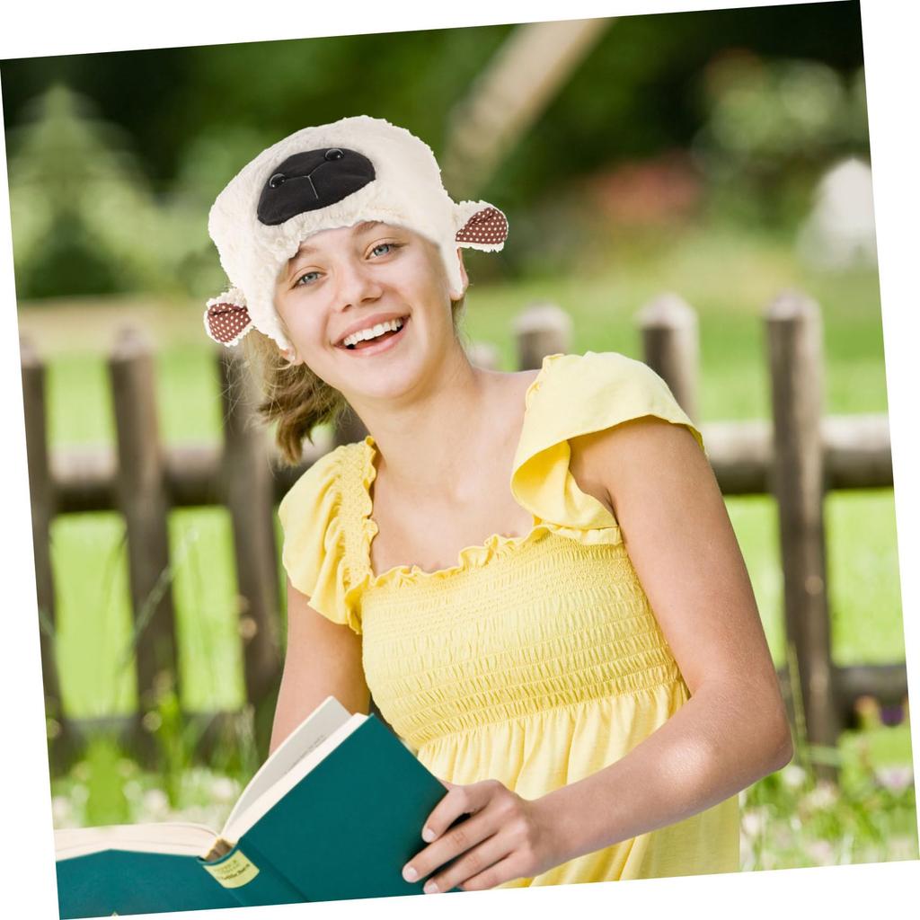 Шапка с овечьими ушками NOLITOY, Головной убор с овечьими ушками, Реквизит для косплея, Пушистая и легкая шапка с овечьими ушками для вечеринок, фотосессий и костюмов овец