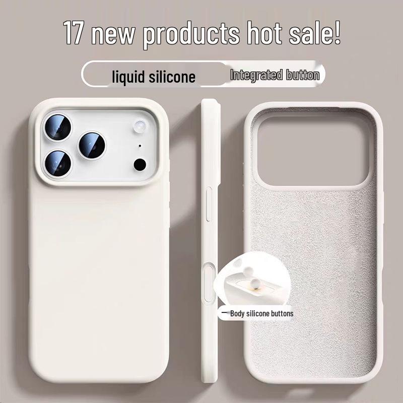 Высококачественный чехол из жидкого силикона для iPhone 13, 14, 15, 16, 17 Pro Max - Женская версия