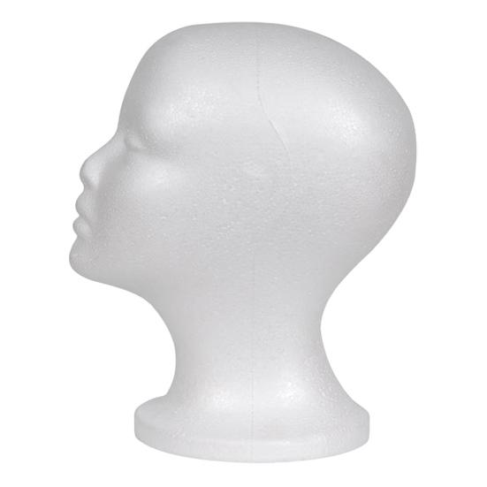 Foam Mannequin Head for Wig Display Female Mannequin Stand Holder Lightweight Foam Head Model for Hair Styling Hat Making And Cosmetology Practice