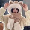 Keep Warm Hat Scarf Gloves Set Thickened Ear Protection Cap New Women Beanies Cap  Autumn Winter