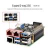 Карта расширения PCIe M.2 NVMe для Raspberry Pi 5 с портами USB 3.2 и двумя портами Ethernet 2,5 Гбит/с, поддержка загрузки с SSD