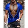 Забавная футболка с принтом мышц на 3D-принте, спортивная одежда для мужчин, летняя уличная футболка, топы, модная футболка с коротким рукавом в стиле Харадзюку