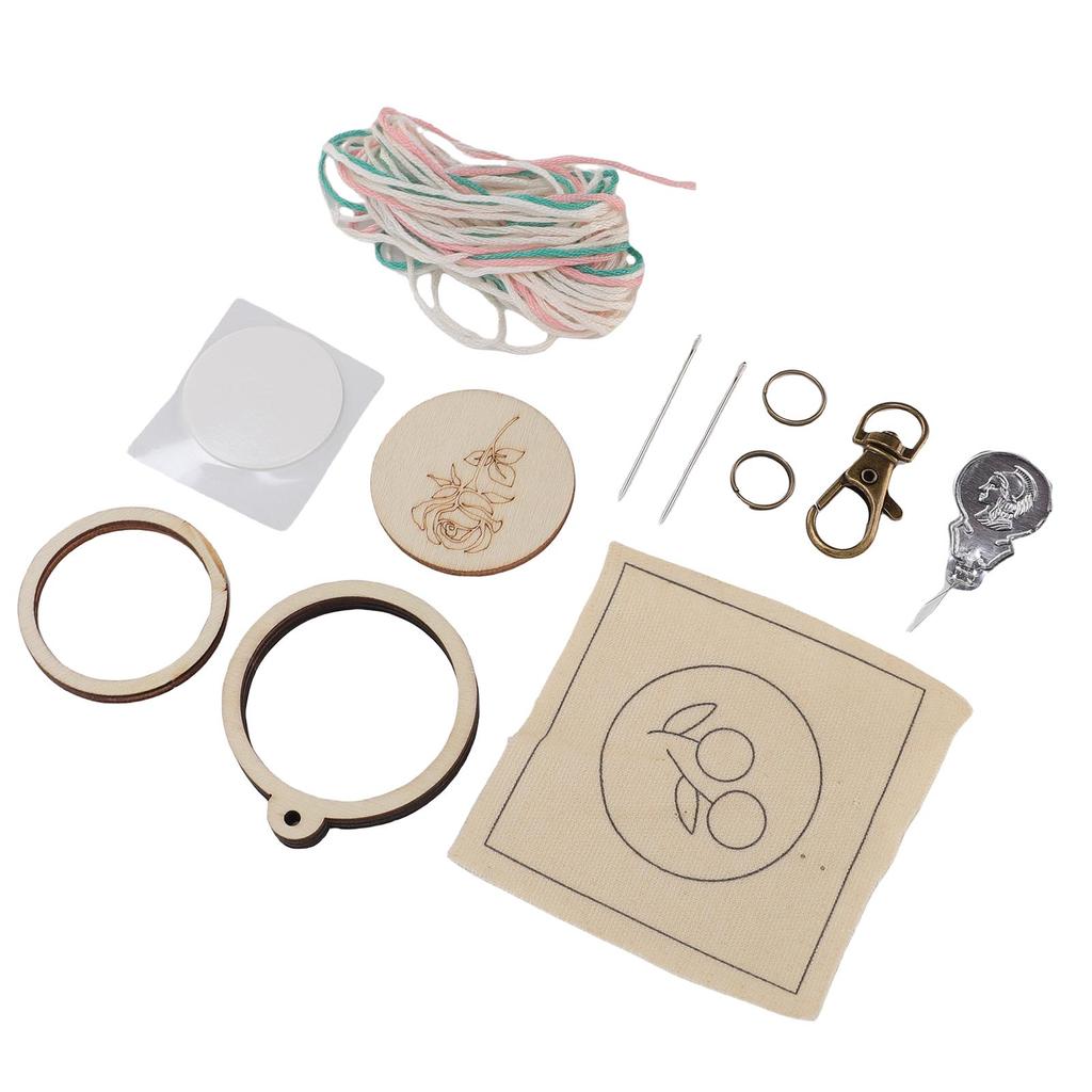 Мини Деревянный Вышивальный Пяльцы Брелок Маленькое Кольцо Крошечные Материалы для Изготовления Ювелирных Изделий для Подвески-Сережки Круглый