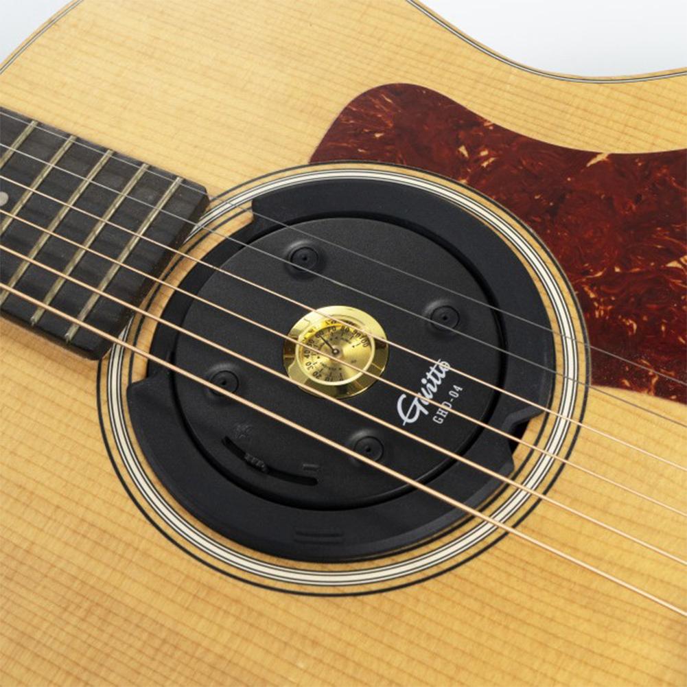 Acoustic Guitar Humidifier Acoustic Soundhole Cover with Guitar Hygrometer Folk Guitar Humidifier for Guitar Care & Maintenance