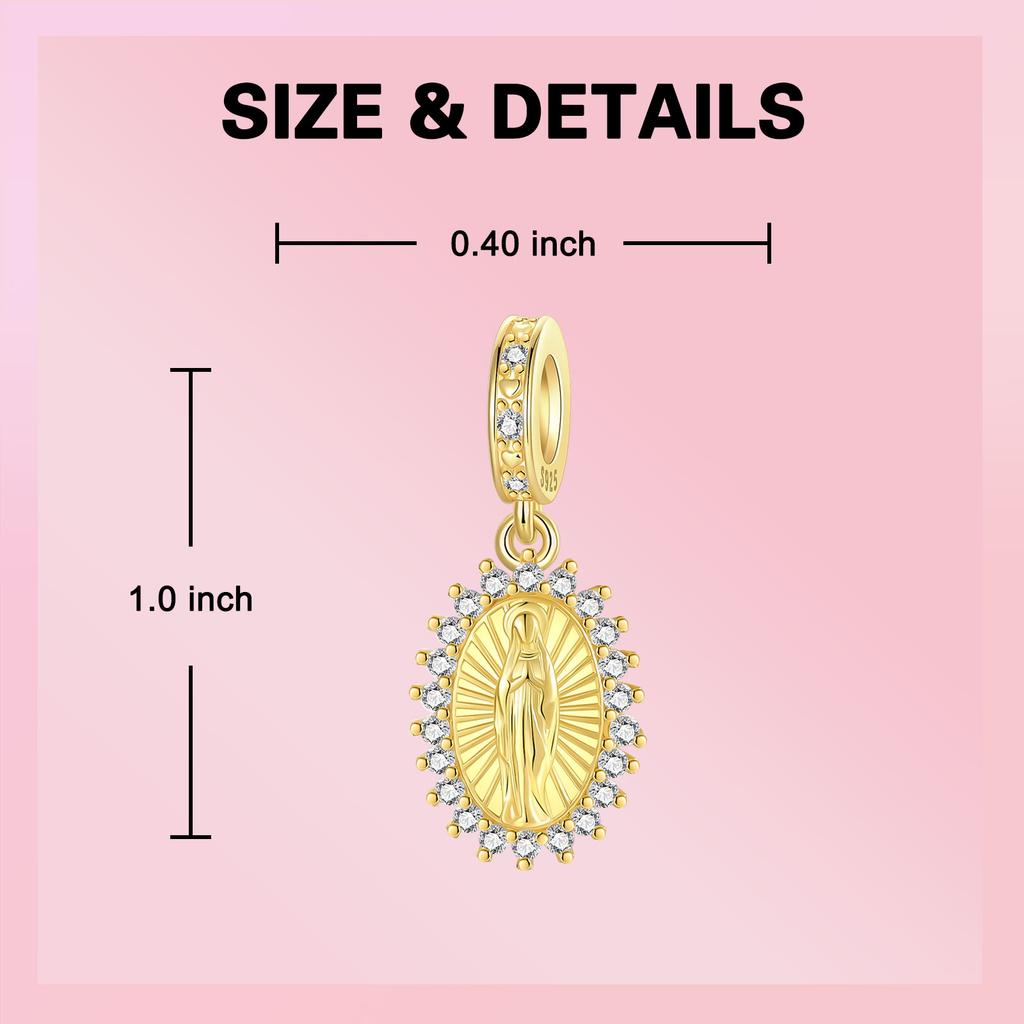 Gold Series Copper Teapot Goldfish Leopard Virgin Mary Pendant Fit Diy Bracelet Necklace Women'S Jewelry Gifts