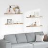 Wall Shelf with Shelf 4 pcs Brown 100 x 9 x 3 cm Particleboard