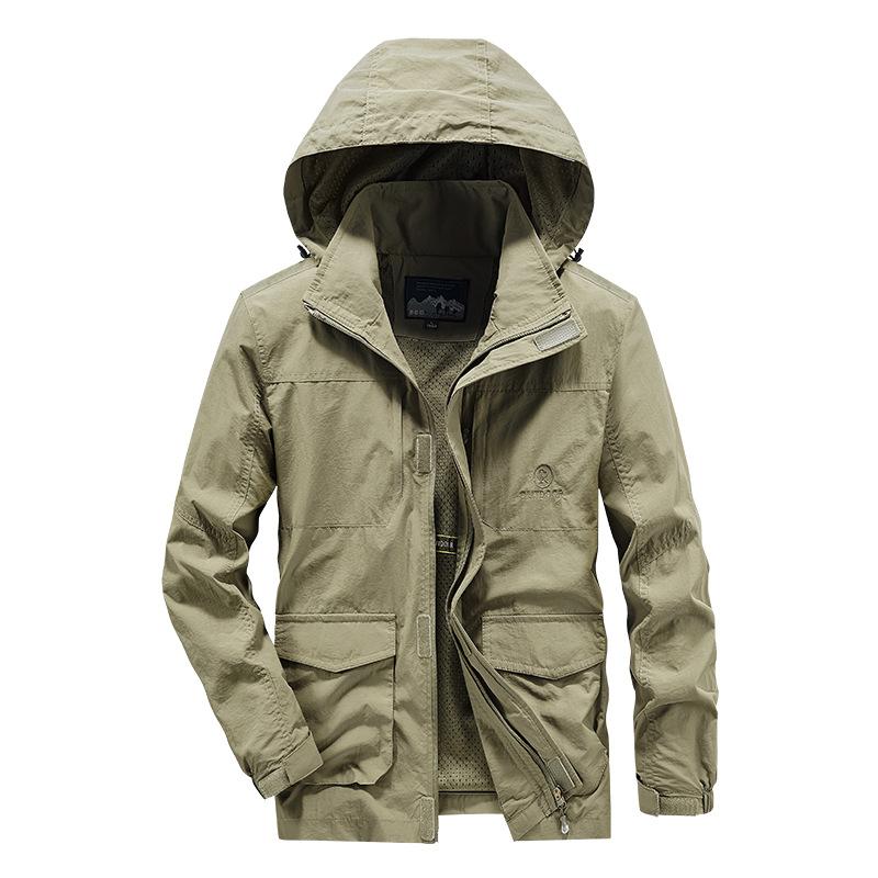 Autumn Jacket Casual Men's Multi-Pocket Loose Jacket Windbreaker