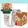 House Man Gingerbread Pattern Paper Money Box Christmas Theme Party Props Decor