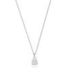 Ozel Silver925 Moissanite 0.5ct Pear Cut Necklace PS115N