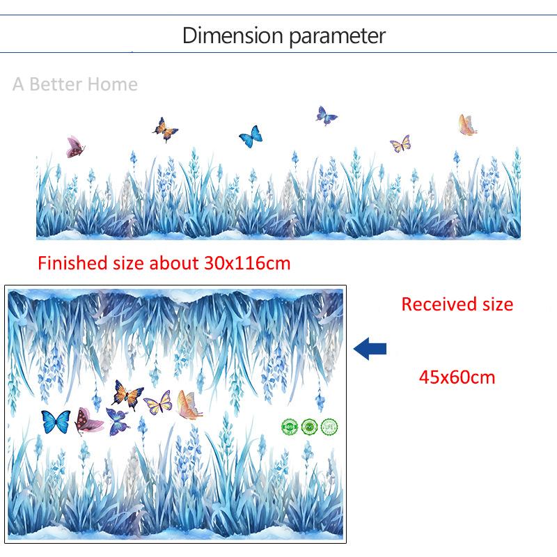 Настенные наклейки для гостиной спальни минималистичные плинтусы цветы розы растения креативная линия талии фоновые картины настенное искусство домашний декор