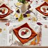 ONFAON Fall Decorations for Home,Fall Placemats Set of 4,Orange Hello Pumpkin Leaves Washable Table Dinner Mats for Autumn Farmhouse Home Kitchen