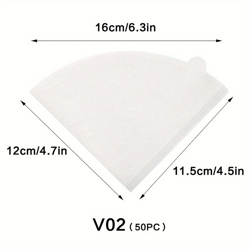 V60 Конусные кофейные фильтры, 1-слойные премиальные одноразовые бумажные листы для пуровера, безвкусные, высокая скорость потока, совместимые с воронками V60