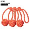 Interactive Two-Color Braided Knot Dog Toy for Teeth Grinding - Ideal for French Bulldogs, Bichons & Corgis