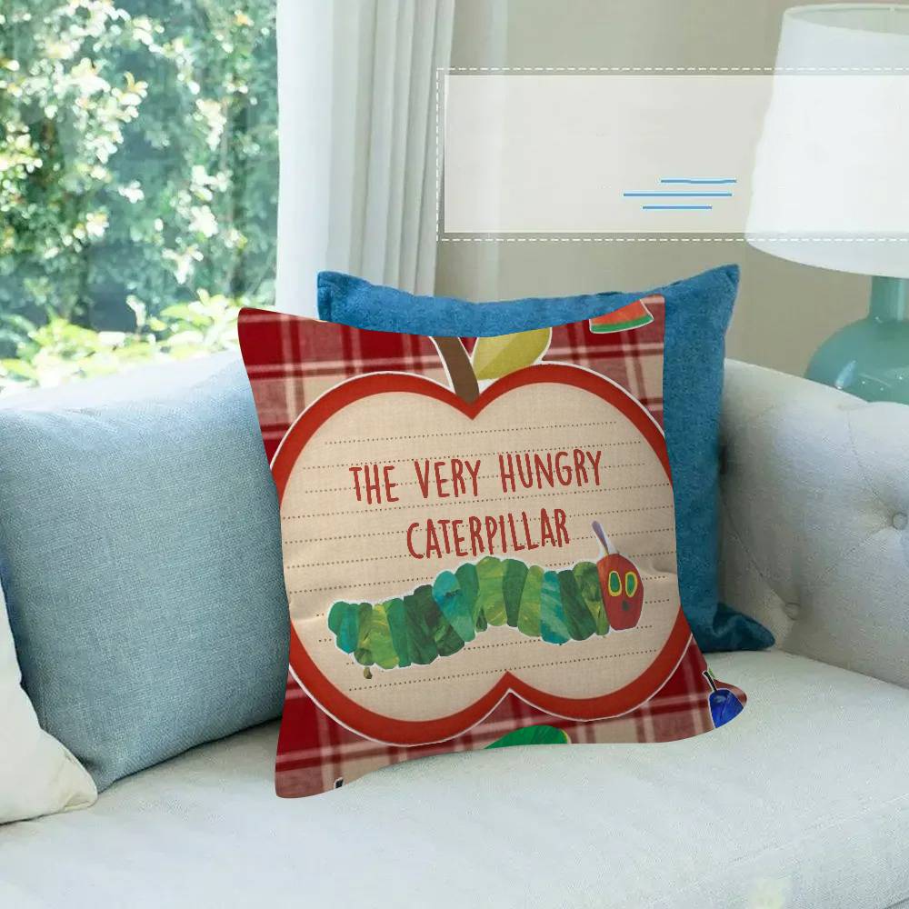 Cartoon The V-Very H-Hungry Caterpillar Pillow Cover Sofa Cushion Cover Home Room Decoration Children Gift