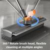 Silicone Scraper Strip Floor Cleaning Brush Stainless Steel Seam Brush  Bathroom Cleaning