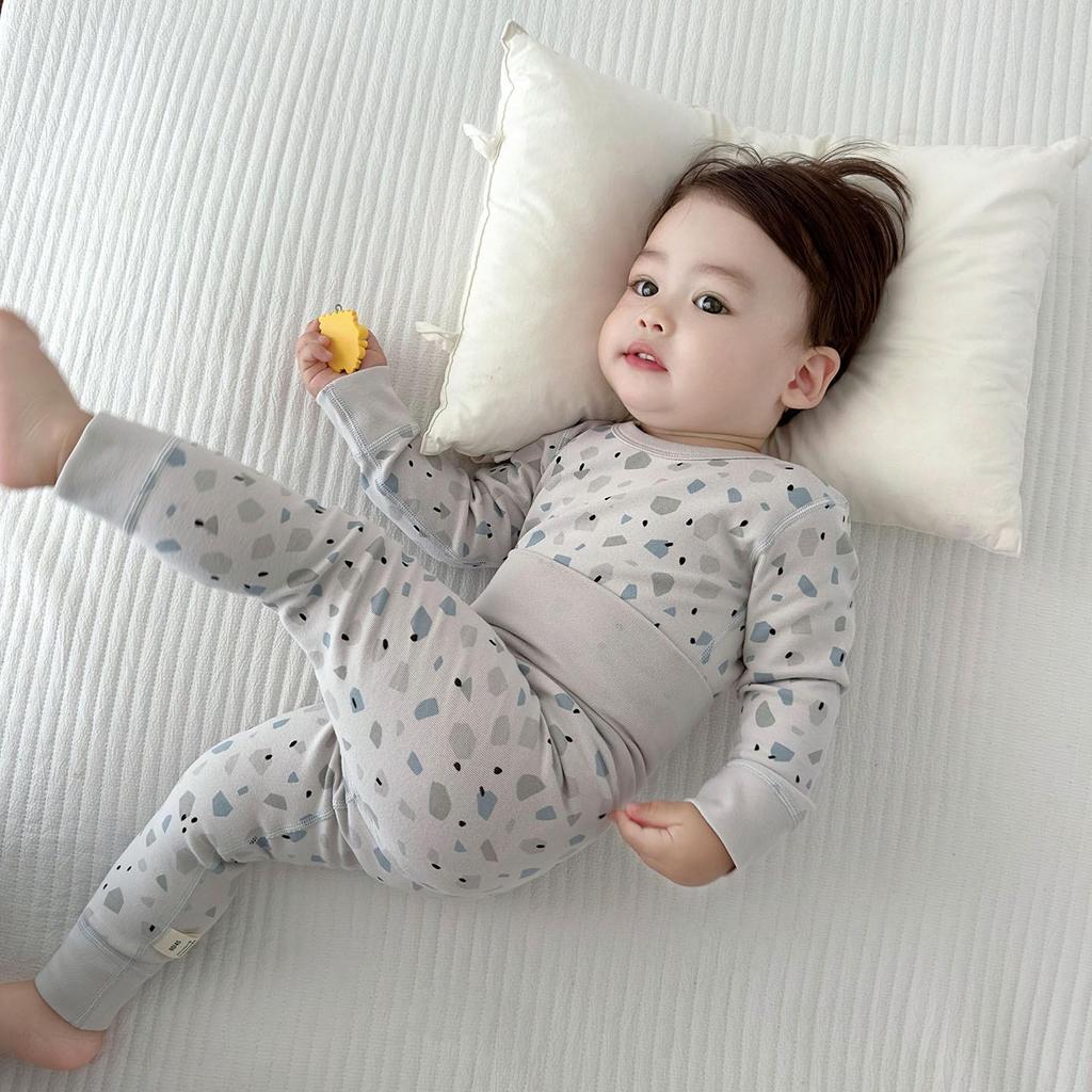 2025 Детский осенний теплый комплект из 100% хлопка: Форма класса А для мальчиков и девочек