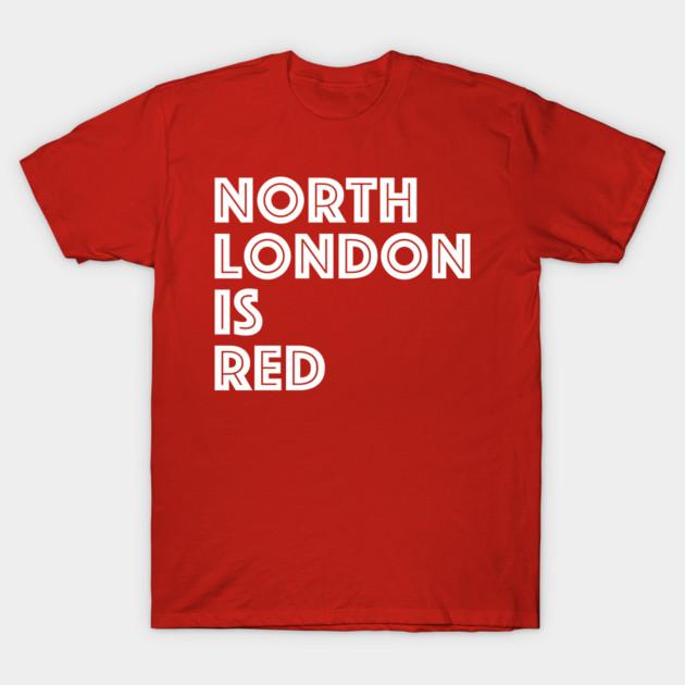 Asian Size Cotton Unisex Tshirt Print T-shirt North London Is Red T-shirt No-Cut Print Regular Fit