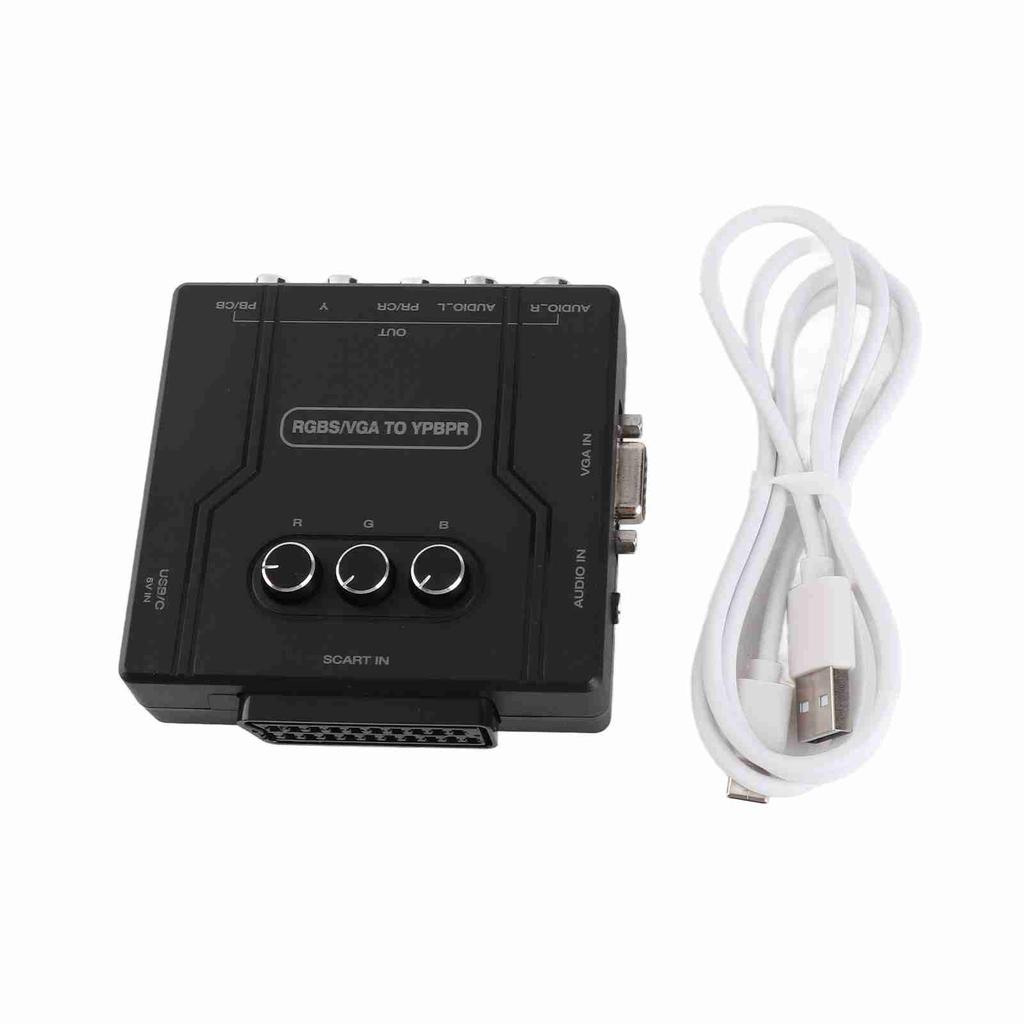 RGBS VGA SCART To YPBPR Component Converter for SFC for N64 for Wii for MD for Saturn