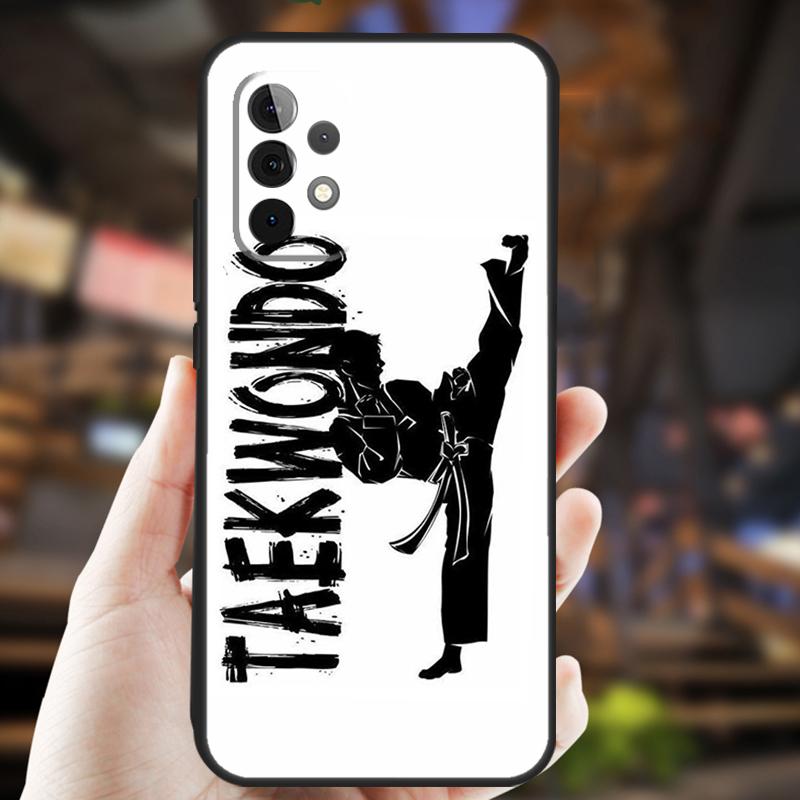 Кейс для Samsung Galaxy A32 A56 A16 A15 A22 A52 A54 A14 A26 A36 A55 A35 A05 A06 A53 A33 A13 с изображением Кунг-фу Таэквондо Каратэ