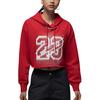 Oversized Cropped Hoodie Comfortable College Style Long Sleeve Crop Sweatshirt Women Hoodies University-Red HJ0146636